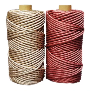 Gold Silver Wine Red Cooper 3mm Single Strand Macrame Metallic Yarn for Macrame DIY