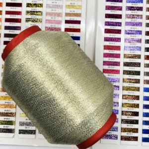 Gold and Silver Metallic Lurex Yarn 100% Polyester 125D for Weaving Decoration Party Dress