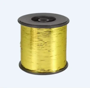 Golden Metallic Yarn Lurex Yarn High Quality M Type Flat Metallic Yarn 12 Mic
