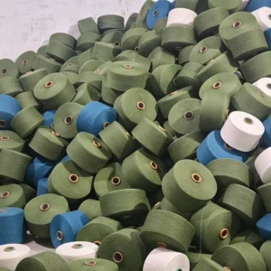 Good Strength Eco Friendly Recycled Carded Cotton Yarn Open End Ne0.5s-Ne30s Polyester Blended for Sock Textile Fabric Knitting