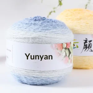Gradient Long Pile Cotton Acrylic Blended Yarn 200g Qinglan Style Handmade DIY Bouquet Blanket Material Textile Weaving Package