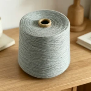 Grey 32S Ring Spun High Tenacity Raw Polyester Yarn Soft for Sewing Socks & Garment