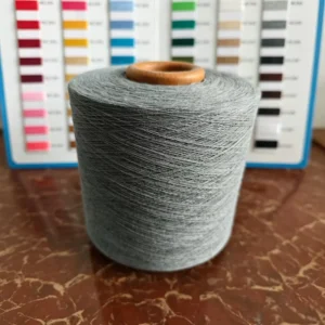 Grey Melange High Tenacity Regenerated Cotton Blended Knitting Yarn Dyed Pattern for Gloves Weaving and Sewing Colors