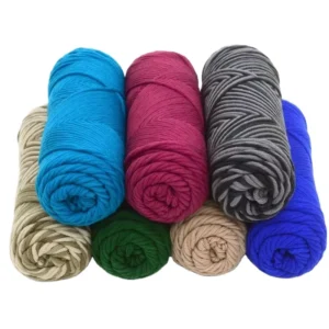 Hand Crochet Knitting 100g Rolls 8 Ply Dyed Colorful Soft Comfy Milk Cotton Blend Yarn for Beginners Sewing Use