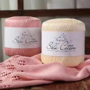 Hand Crochet Shawls Cardigans Skirts Thread Summer Acrylic Blended Silk Cotton Lace Yarn # 6 Hand Knitting Thread