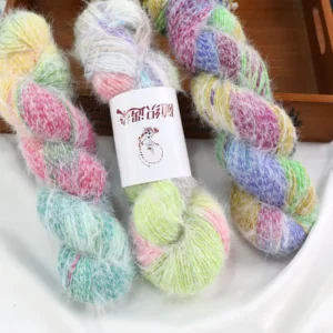 Hand Dyed Variegated Color 100g Yarn Craftsman Wool Blended Yarn DIY Soft Fancy Yarn