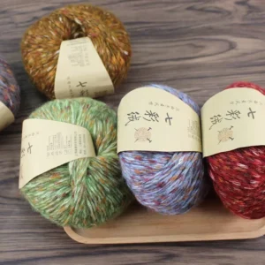 Hand Knitting Fancy Yarn Blend 60% Cotton 20% Nylon 20% Alpaca Yarn for Hat