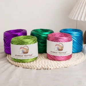 Hand Metallic Crochet Thread 200g Spun T Shirt Yarn for DIY Crochet Bag Crocheting DIY Craft