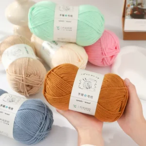 Hand-Woven Blended Yarn Scarf Hand-Made for DIY Crochet Soft Material Anti-Pilling