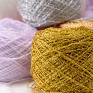 Handmade DIY Metallic Cotton Knitting Crochet Hollow Yarn Crystal Silk Cotton Pure Silk Doll Special Thread
