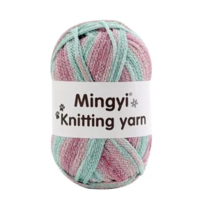 Handmade Hollow Cotton Strand Glitter 100% Polyester DIY Gradient Yarn 2.5mm High Tenacity for Knitting