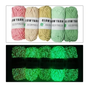 Handmade Ring Spun Luminous Polyester Yarn for Knitting Glowing Sweaters Scarves and More