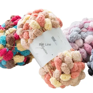 Handmade Wool Ball Line Chenille Yarn Style for Sofa Car Cushion Dyed Wave Grape Patterns Accessory for Knitting