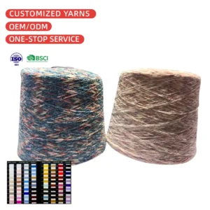 Hank Dyed 6NM 100% Polyester Chenille Fancy Yarn for Hand Knitting