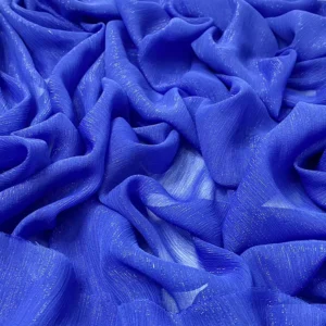 Harvest Woven 50D Polyester Lurex Metallic Chiffon Yoryu Sheer Shimmered Dye Fabric Tela Polyester for Women and Children