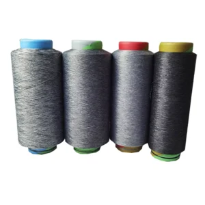 Heather Grey 100D Cationic CD Polyester Melange Yarn Blended Yarn for Seamless Knitting