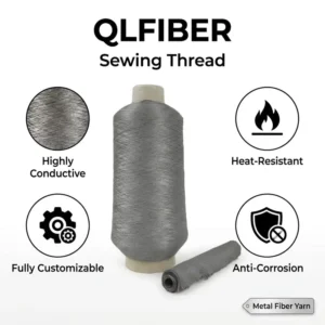 High Conductivity Metallic Spun Yarn OE Open End 1000 Count Anti-static for Sewing Applications