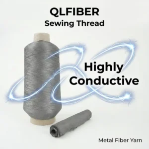 High Conductivity Metallic Yarn 100% Stainless Steel Fiber Thread Raw for Sewing Touch Screen Gloves Anti-static Clothing