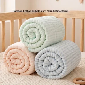 High Density 6-Layered Muslin Baby Quilt Extra Large Bamboo Cotton Antibacterial Geometric Pattern Sleeping Blanket Soft