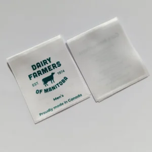 High Density Custom Design Logo Printing Woven Tag Garment Fabric Private Iron on Labels for Clothing Manufacturer