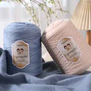 High End 100 Percent Pure Cashmere Woolen Yarn 26 4 Luxury Soft Fine Spun Fancy Dyed 500g Cone Hand Knitting