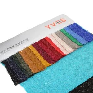 High Fashion Garment Glitter Knitted Fabric Polyester Metallic Fabric