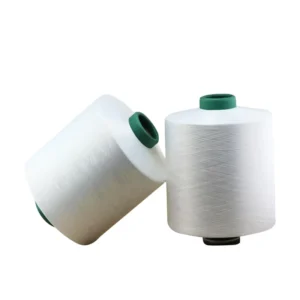 High Quality 100% Polyester Core Spun DTY Yarn AA Grade Oeko Tex Certified Recyclable Anti Pilling White Raw Chinese Factory