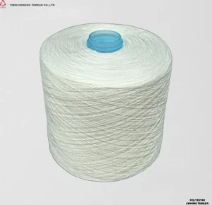 High Quality 100% Recycled Spun Polyester Yarn 40 2 Raw White High Tenacity Eco Friendly Customizable Twist Sewing Yarn Bulk