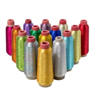 High Quality 150D Ms Type Metallic Polyester Yarn for Embroidery Weaving High Tenacity Machine Thread