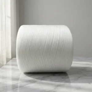 High Quality 50S/3 RSP 100% Recycled Staple Spun Polyester Sewing Yarn for Knitwear Wovens Raw White