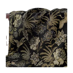 High Quality Classic Black Gold Polyester/Metallic Brocade Woven Elastic Waist Casual Autumn Winter Fashion Dress Lining Medium