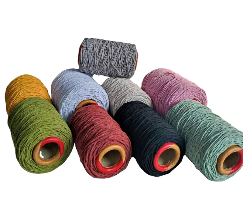 High Quality Eco Friendly Recycled Polyester Cotton Blended Yarn Dyed Knitting Use OE Technics 3 20S Various Colors