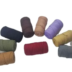 High Quality Hollow Cotton Yarn 100% Cotton Rope Leash Soft Hollow Strand Yarn Carded Dyed Fancy Yarn for Hand Knitting