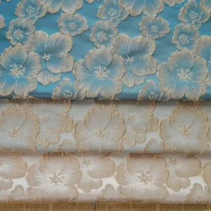 High Quality More Colorway Metallic Jacquard Large and Small Flowers Brocade Fabric for Women Formal Dress