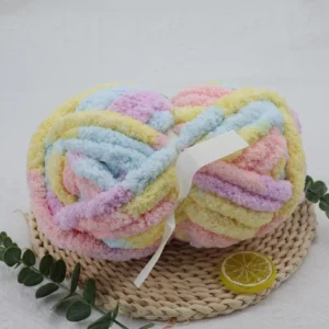 High Quality Organic Chenille Crochet Blanket Hand Knitting 500g Chunky Chenille Jumbo Chunky Yarn