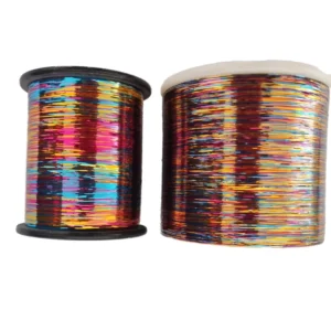 High Quality Polyester Metallic M Type Rainbow Color Yarn for Hand Knitting High Tenacity Strong