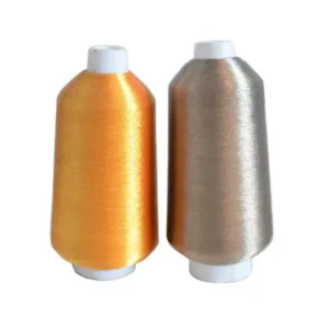 High Quality Polyester Metallic Yarn for Embroidery Knitting Weaving High Tenacity 150D Smooth Yarn Zhejiang Origin