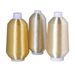High Quality Polyester Rayon Core Gold Silver Metallic Yarn Thread for Embroidery