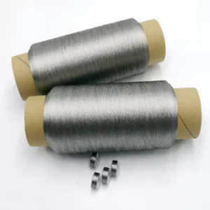 High Quality Silver Metal Sew Embroidery Thread 316l Stainless Steel Fiber Metallic Conductive Yarn for Knitting