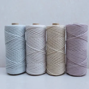 High Quality Single Strand Cotton Rope Macrame 2mm 3mm 4mm 5mm 6mm Macrame Cotton Rope Macrame Rope