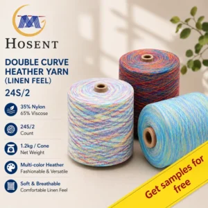 High Quality Space Dyed Ice Hemp Yarn High Twist Double Twisted Fancy Yarn for Summer Sweater Knitting and Crochet