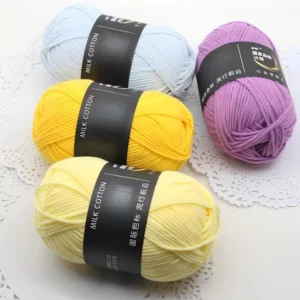 High Strength 50g Milk Cotton Blended Yarn Excellent Quality for Hand Knitting Crochet Fancy Dyed Recycled Yarn for Weaving