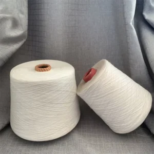 High Tenacity 10s/1 Pure Polyester Sewing Yarn Raw White 100% Spun Polyester Textured Knitting Woven Yarn