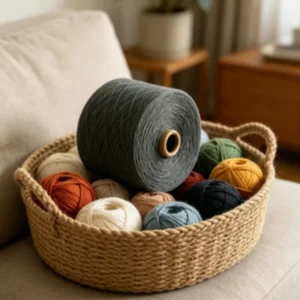 High Tenacity 7# Grey 32S 100% Polyester Spun Yarn for Sewing Raw Use