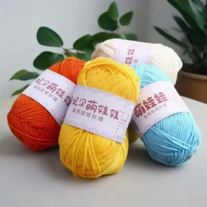 High Tenacity Blended Yarn 4 Strand Recycled Milk Cotton Crochet Yarn for Weaving and Knitting