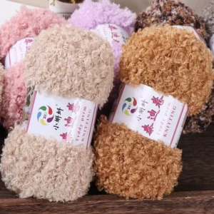 High Tenacity Embroidery Hand Knitting Weaving Sewing Eco Friendly Soft Fancy Yarn 100g Ball Baby Sweater 100% Polyester