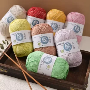 High Tenacity Fine Hook Woven DIY Cotton Blended Yarn Modal Hollow Thread Strand Dyed Hand Knitting Bag