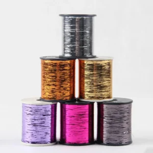 High Tenacity Flat Gold and Colors Metallic Yarn 1 69 M Type for Yarn for Embroidery Weaving Knitting