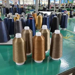 High Tenacity Metallic Yarn 150D MS MHS Zebra Lurex Metallic Yarn for Embroidery