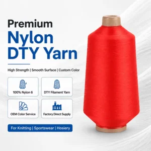 High Tenacity Nylon DTY Yarn 20D 24f Sd Custom Textured Nylon Thread DTY Yarn for Sportswear Swimwear Legging Socks